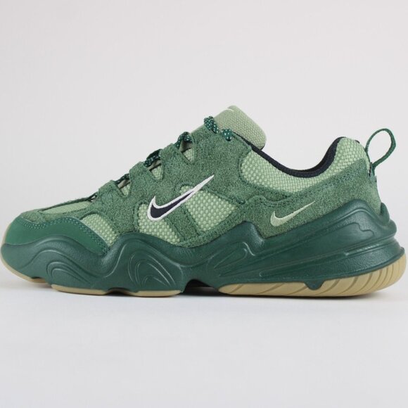 Nike Women's Tech Hera Lifestyle Shoes Oil Green - Picture 2 of 7